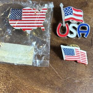 USA Flag Lapel Lot Pin Set
